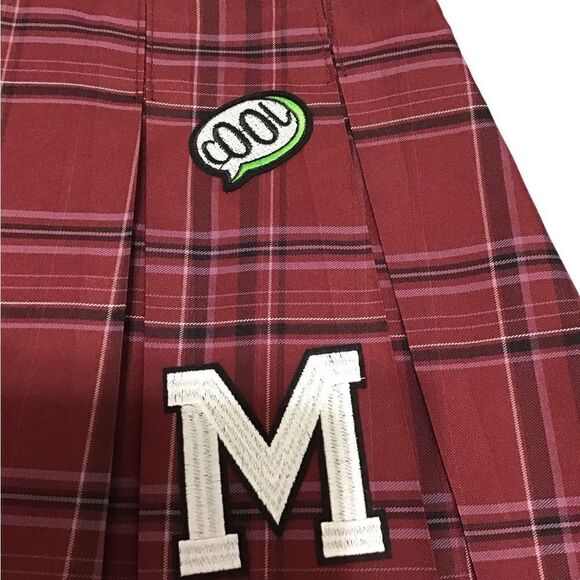 No Boundaries Red Plaid Pleated Micro Mini Skirt Size New X-Small - Picture 10 of 13